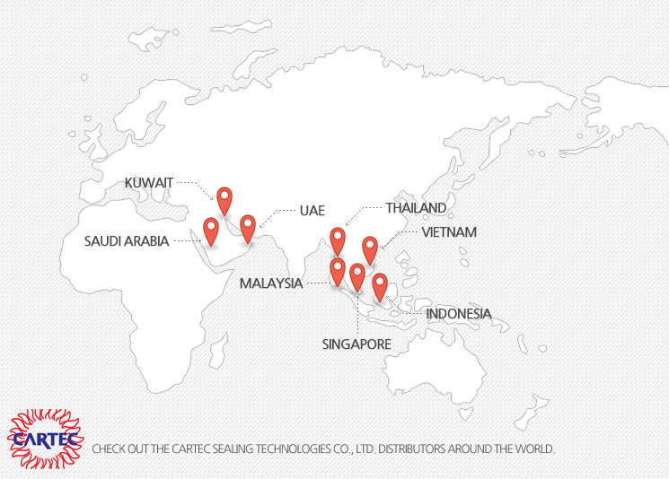 Check out the Caltech Sealing Technology Distributors around the world.